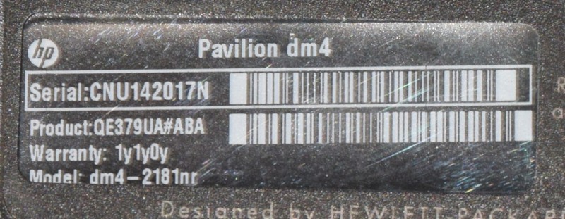 DEAD JUNK HP Pavilion dm4-2181nr 14" Laptop Incomplete AS IS Parts Repair gallery