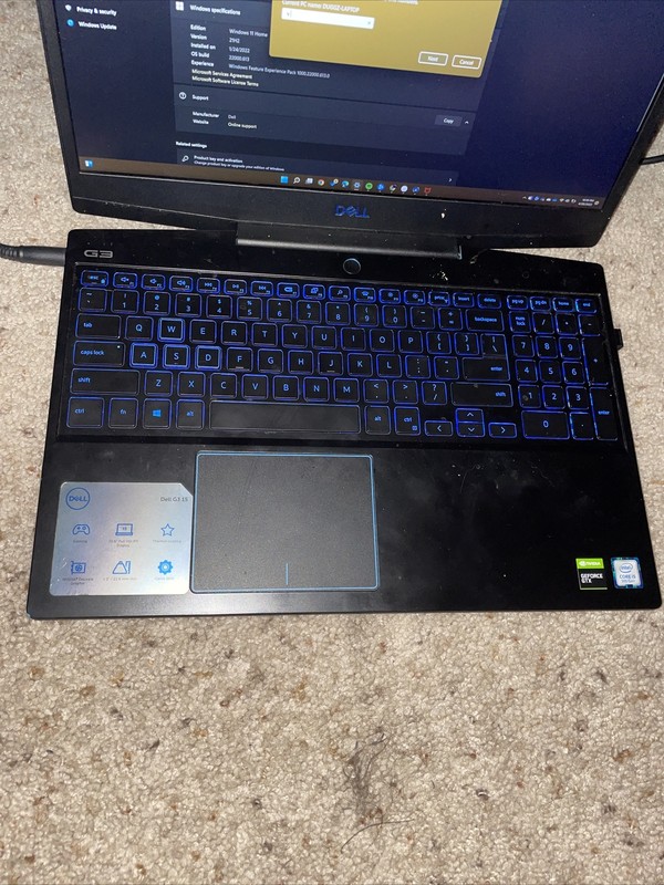 15.6 Inch Dell G3 15 Gaming Laptop - Black with Blue - Charger Included gallery