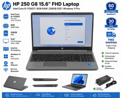HP 250 G8 15.6″ FHD i5-1135G7 8GB RAM 256GB SSD Win11 Pro WiFi Webcam