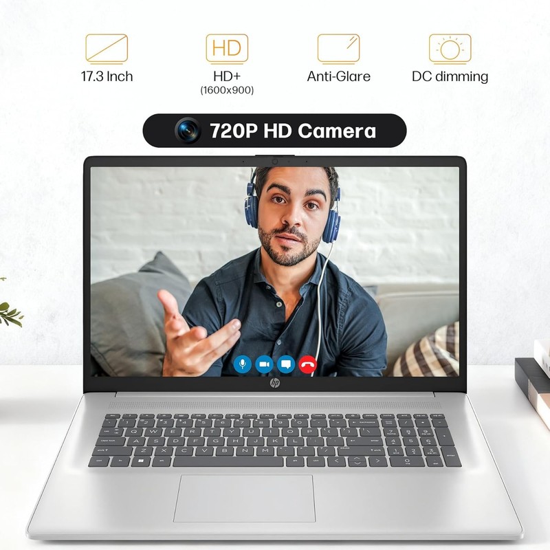 HP 17.3" Touch Laptop HD AMD Ryzen 5 7430U 32GB RAM 1TB Windows 11 Pro gallery