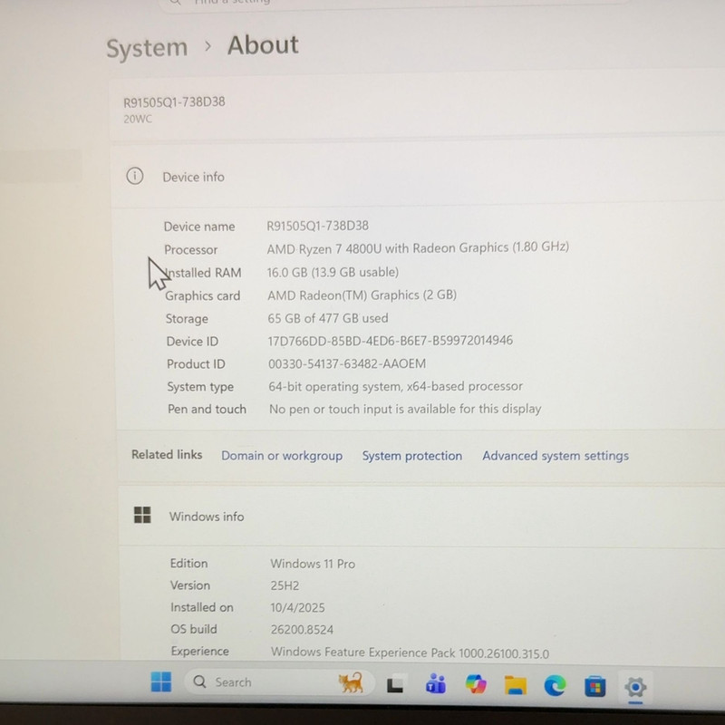 Lenovo ThinkBook 13s G2 ARE 13.3" FHD | Ryzen 7 4800U | 16GB RAM | 512GB SSD gallery