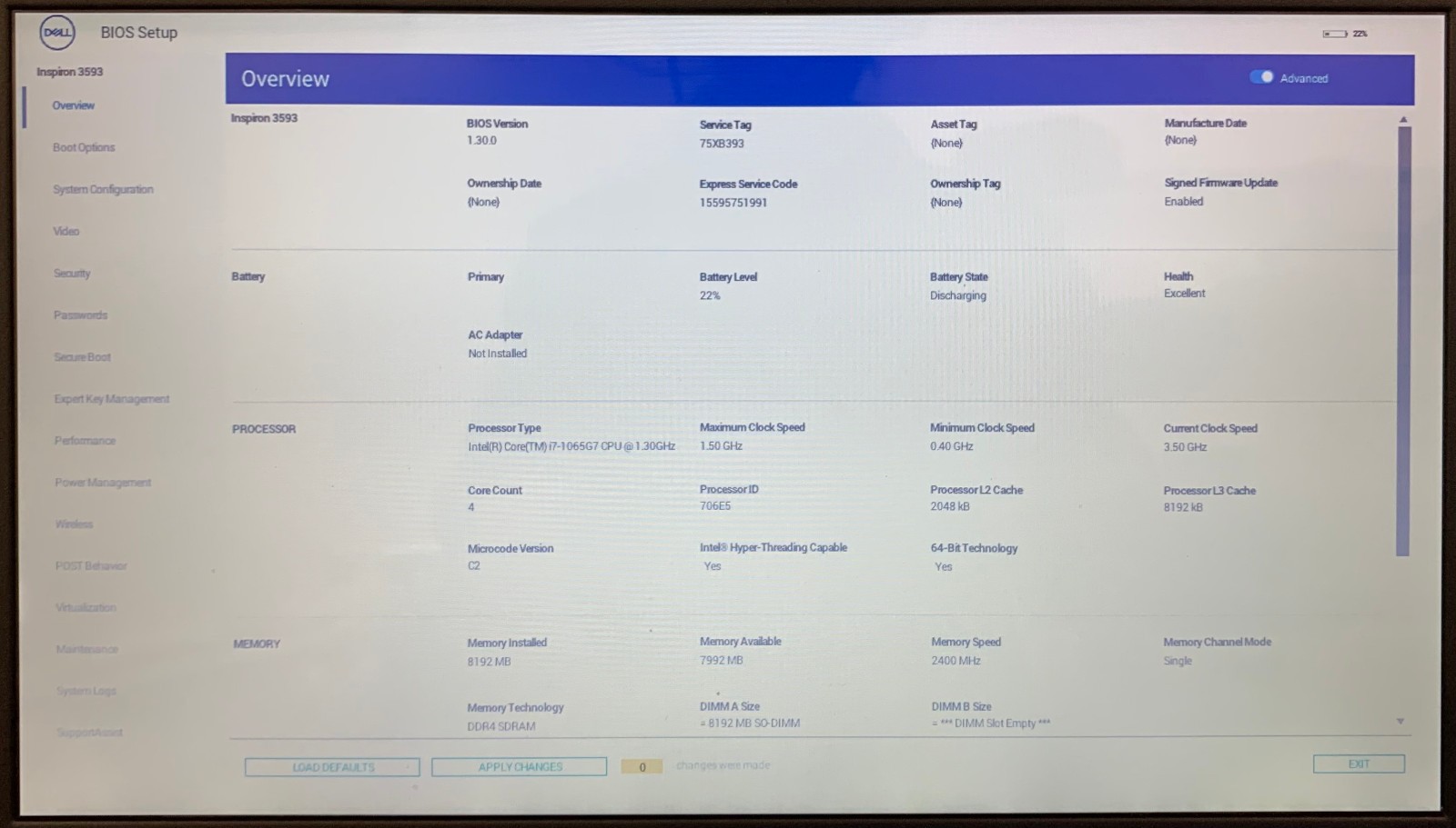 Dell Inspiron 3593 15.6" Touchscreen Laptop i7-1065G7, No RAM/Storage gallery