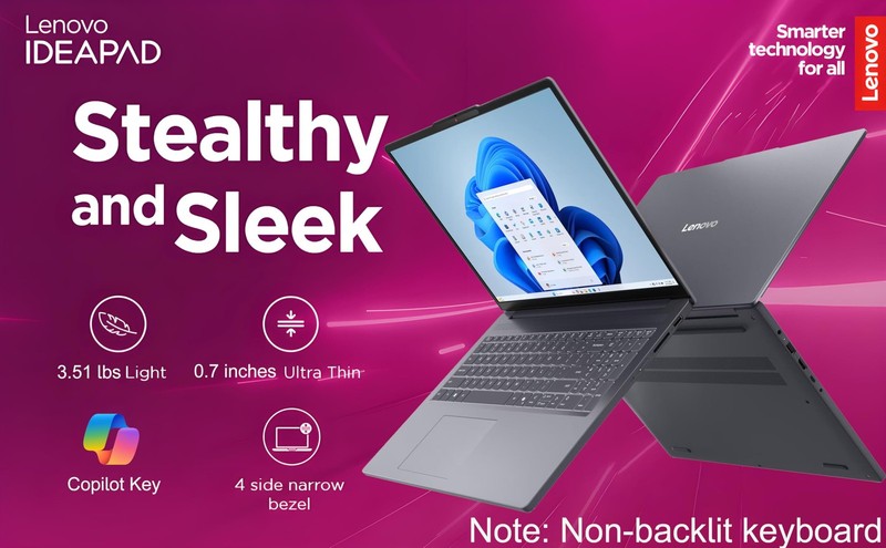Lenovo IdeaPad Slim 3 Laptop for Students & Business Office Work, 15.3" WUXGA... gallery