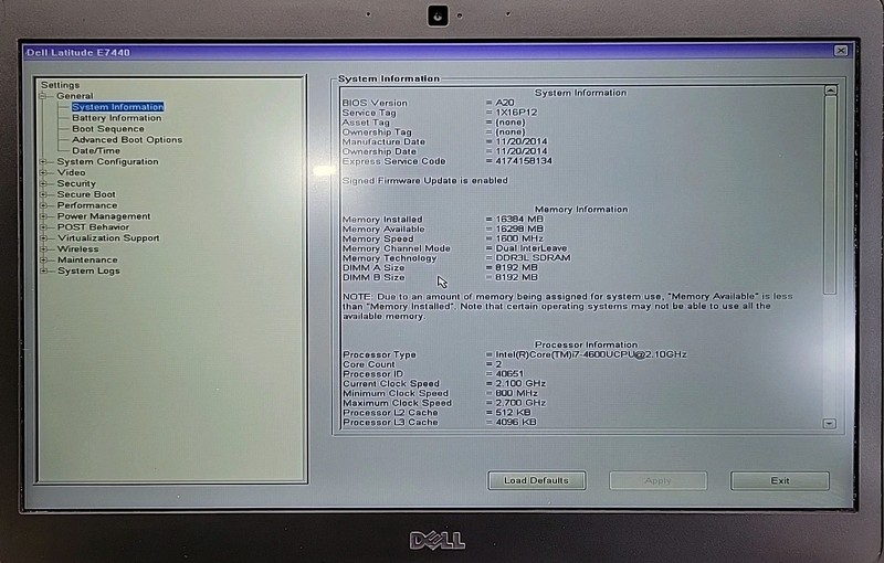Dell Latitude E7440, Intel Core i7-4600U @ 2.1GHz, 16GB RAM, NO SSD, NO OS gallery