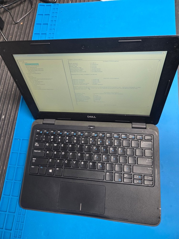 Dell laptop 11 Latitude 3190 intel N5000 4GB RAM 128 GB SSD