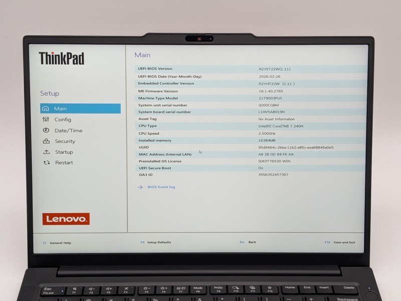Lenovo ThinkPad E14 Gen 7 - Type 21T9 14" FHD+ Touch 7 240H 512GB SSD 16GB W11P gallery