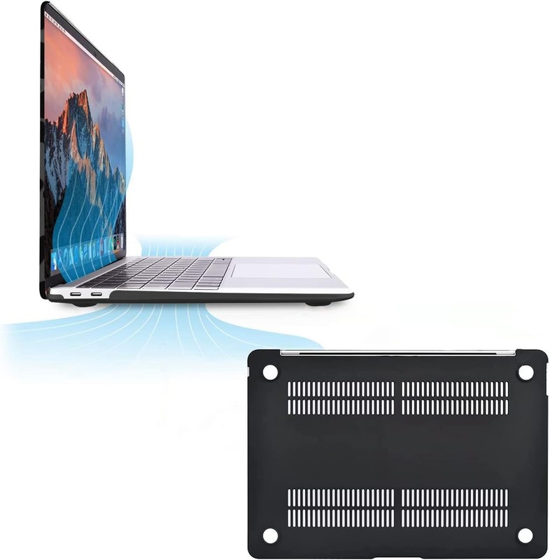 Sleeve for MacBook Air 13 inch M1 2022-2018, Black Leopard Grain Hard Shell gallery