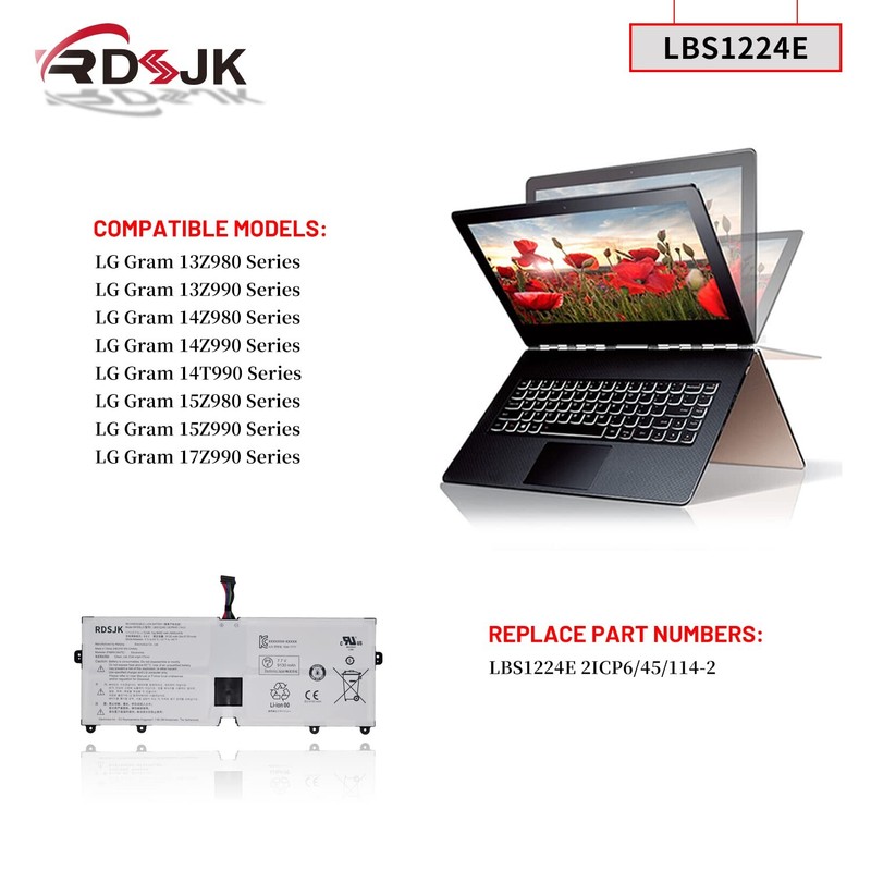 LBS1224E LBR1223E Laptop Battery for LG Gram 13Z980 13Z990 14Z990 15Z980 17Z990 gallery
