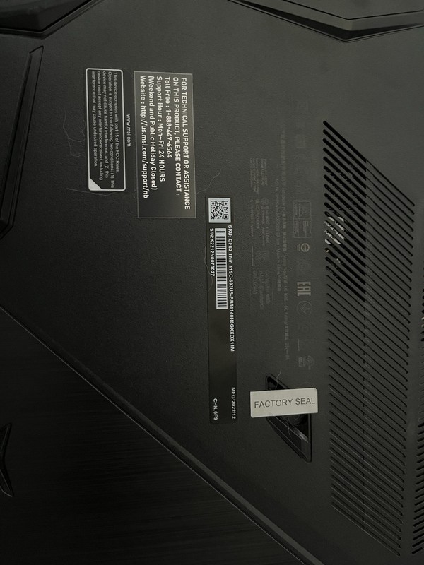 MSI GF63 Thin 11SC 15.6" FHD i5-11400H GTX 1650 8GB 256GB SSD Black gallery