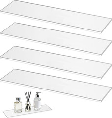 4 Packs Acrylic Medicine Shelves 13 Inches Medicine Cabinet Replacement Shelves