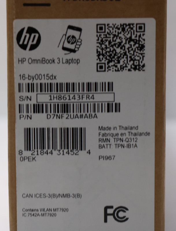 HP OmniBook 3 16" 2K Laptop AMD Ryzen 5 40 8GB RAM 256GB SSD - Glacier Silver gallery