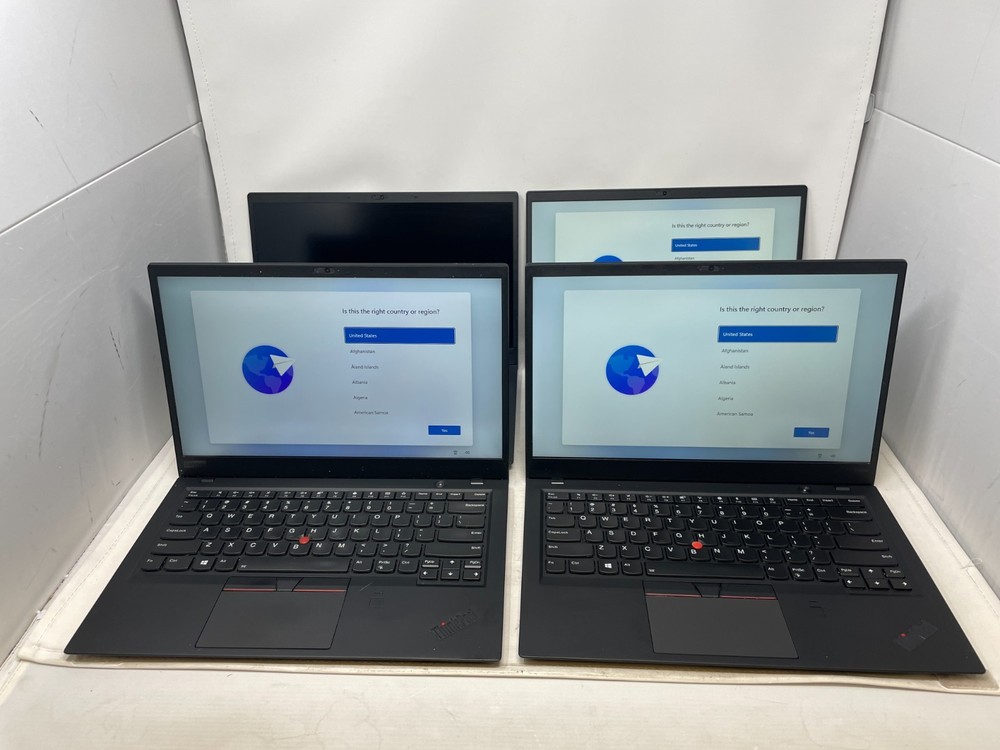 FOR PARTS: 4 Lenovo ThinkPad X1 Carbon Gen 6 14" i7-8650U 512GB SSD 20KH002EUS