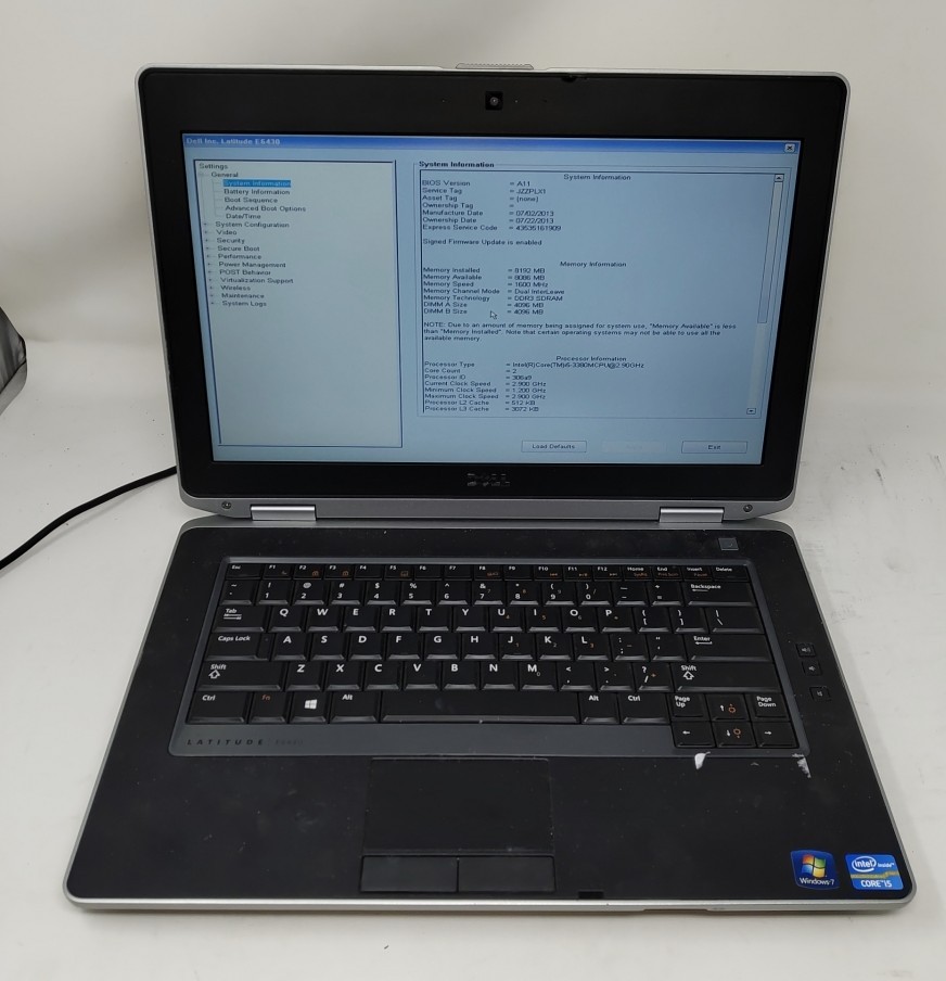 DELL LATITUDE E6430 Laptop Intel I5-3380M 8GB SEE NOTES gallery