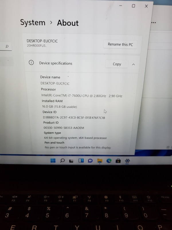 Lenovo ThinkPad X1 Carbon 5th Gen 14" I7-7600U 16GB RAM 256GB SSD Win11 #69 gallery