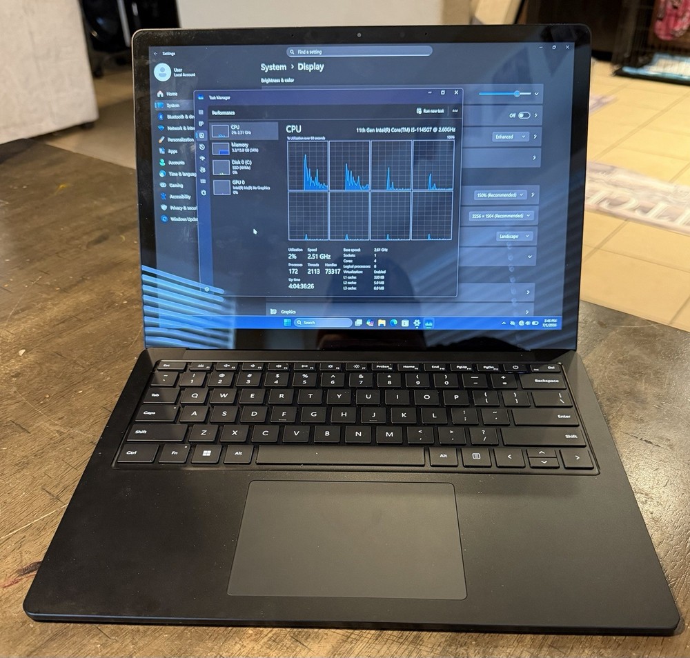 Microsoft Surface Laptop 4 1951 13" INTEL Core i5-1145G7 16GB RAM 512GB NVME BK