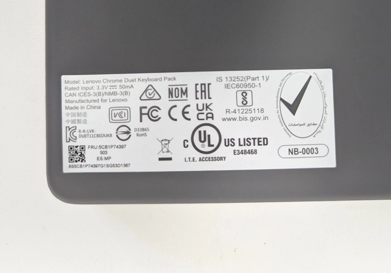 Lenovo Duet 11M889 Chromebook, Kompanio 838, 4GB RAM, 128GB, 10.95" Luna Grey gallery