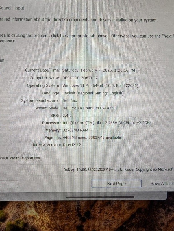 Dell Pro 14 Premium Laptop PA14250 32gb Ultra 7 268V Win11 Pro gallery