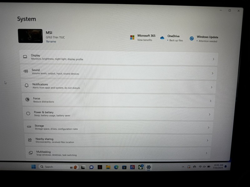 MSI Thin GF63 15.6" (512GB SSD, Intel Core i5-12450H, 1.30GHz, 16GB RAM, NVIDIA gallery