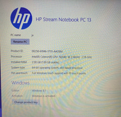HP Stream 13-c002dx Blue 13.3″ Intel Celeron N2840 2.16GHz 2GB Ram Factory Reset