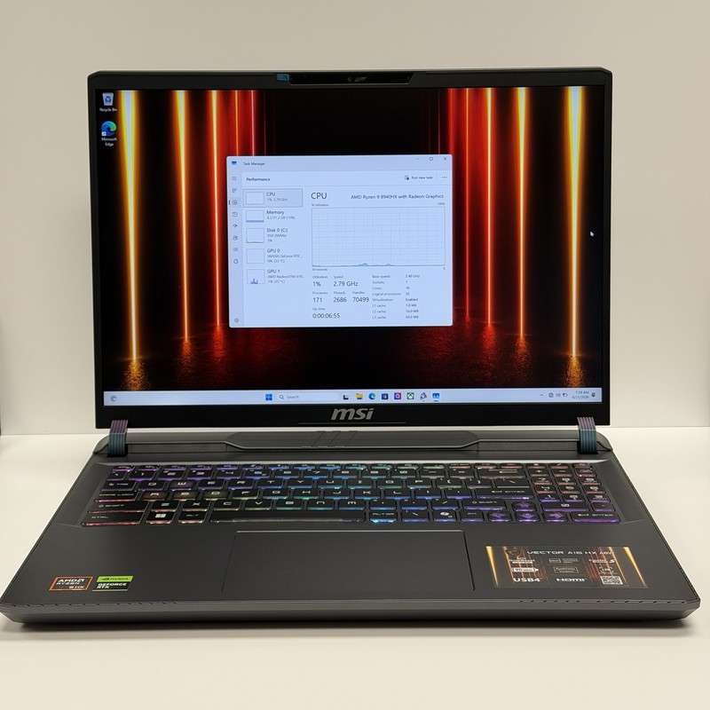 MSI Vector A16 HX A8WHG-004US 16" Gaming Laptop R9 8940HX 5070Ti 32G-DDR5 2TB gallery