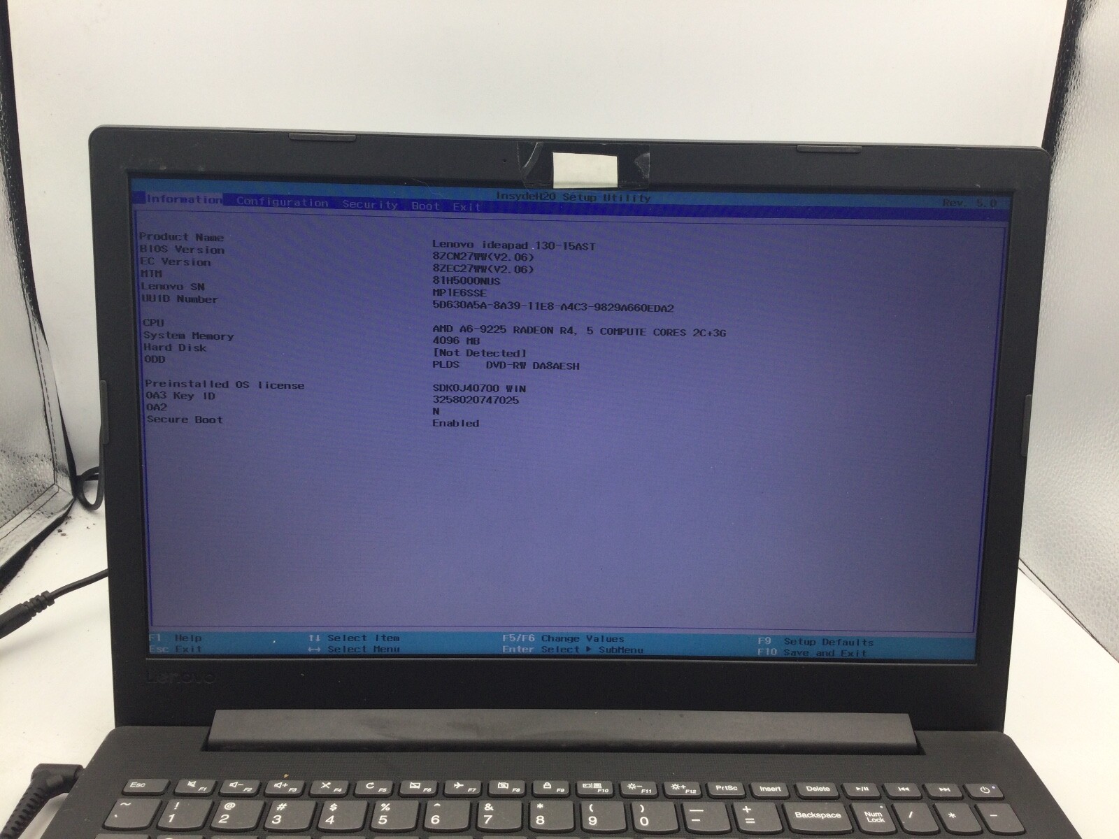LENOVO IDEAPAD 130-15AST - BOOTS TO BIOS - AMD A6 - 4GB RAM -READ DESCRIPTION-BB gallery
