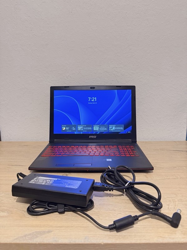MSI Gaming Laptop GL63 15.6" Intel i5 8300H 2.30GHz 8GB RAM, 1TB GTX1050 gallery