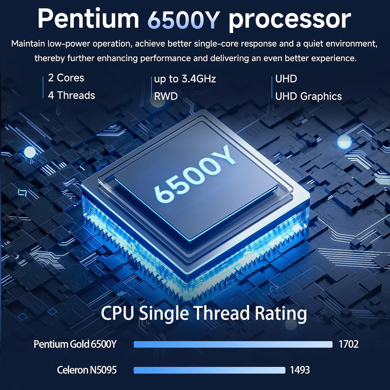 Laptop Computer, 16 GB RAM, 512 GB SSD, Pentium 6500Y Processor (Up to 3.4 Ghz), gallery