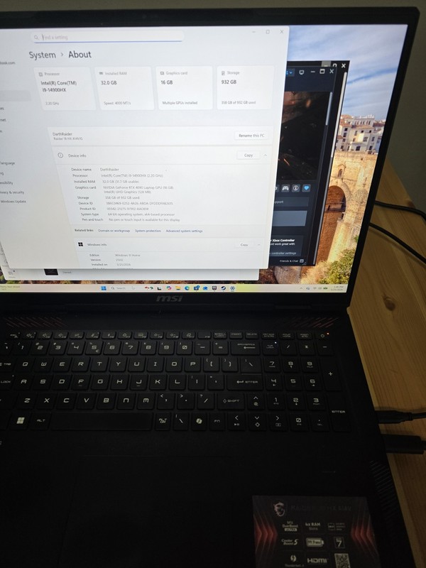 MSI Raider 18" HX A14VHG-459US Gaming Laptop RTX 4090, 32GB RAM, 1TB SSD gallery