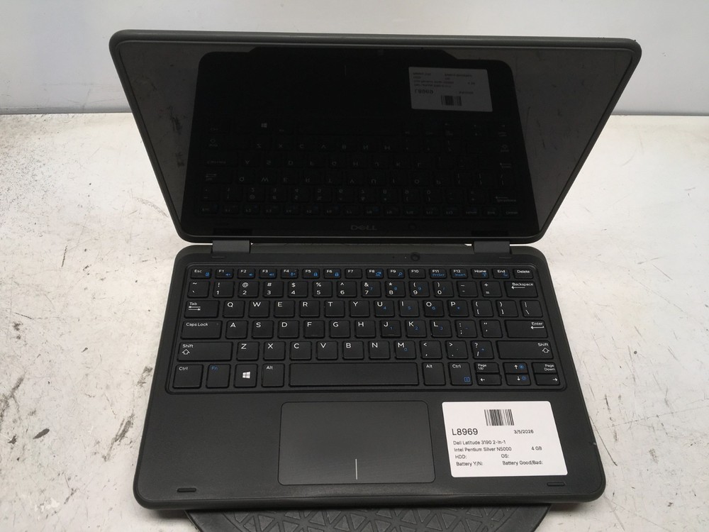 Dell Latitude 3190 2-In-1 Intel Pentium Silver N5000 1.1GHz 4 GB NO HD BIOS Lock
