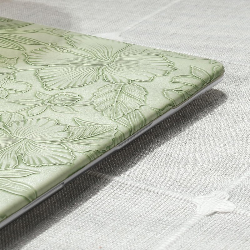 iCasso Green Embossed Floral Hard Shell Case for MacBook Air 13" A2337 A2179 A19 gallery