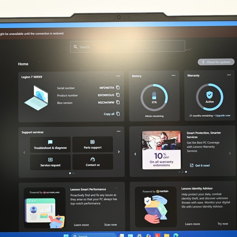 Lenovo Legion 7i 16" Gaming Laptop i9-14900HX 32GB RAM 1TB SSD RTX 4070 READ gallery