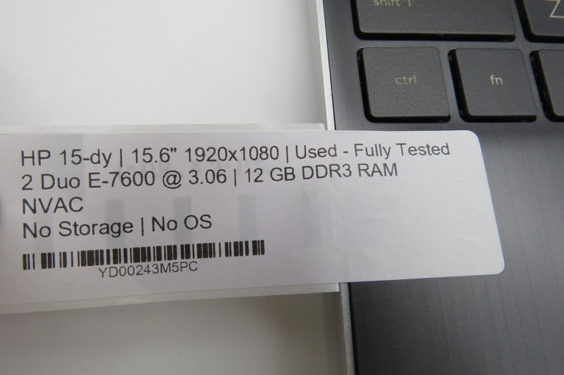 HP 15-dy-15.6" display-2 Duo E-7600@3.06GHz-12GB DDR3 RAM-NO STRG-NO OS *READ* gallery