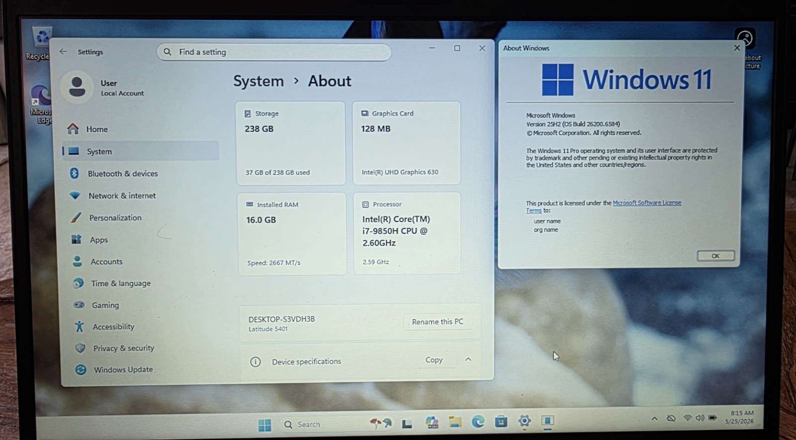 Dell Latitude 5401 - i7-9th - NEW 256GB NVMe - 16GB RAM gallery
