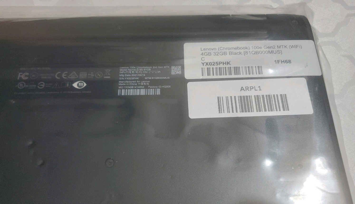 Lenovo 100e Chromebook 2nd Gen MTK 81QB 11.6” 4GB 32GB ChromeOS Laptop gallery