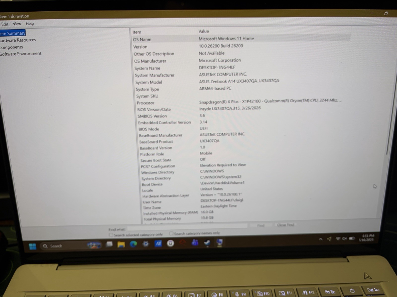 Asus Zenbook A 14 UX3407Q 14" Snapdragon X Plus 3.2GHz 16GB RAM 512GB SSD gallery