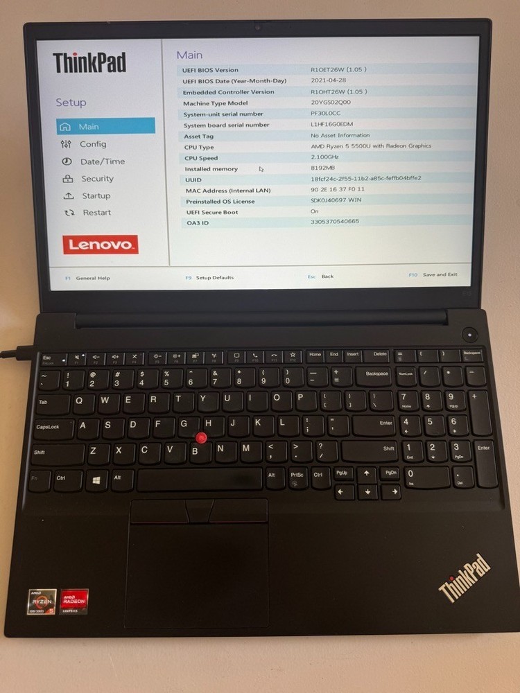 Lenovo ThinkPad X1 Carbon Gen 8 Laptop Intel Core i7-10610U 16GB RAM – No SSD