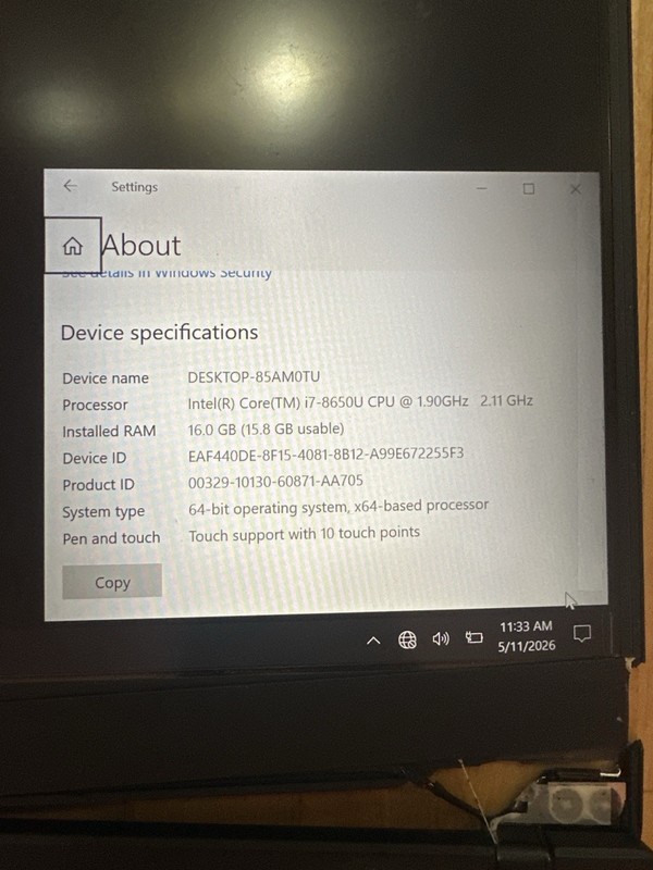 Lenovo ThinkPad X1 Carbon i7-8650U 16GB 512GB BIOS OK READ gallery
