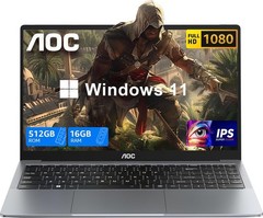 【90% NEW】AOC 15.6″ Laptop Intel N97 16GB DDR4 RAM 512GB SSD WIFI5 windows 11 Pro