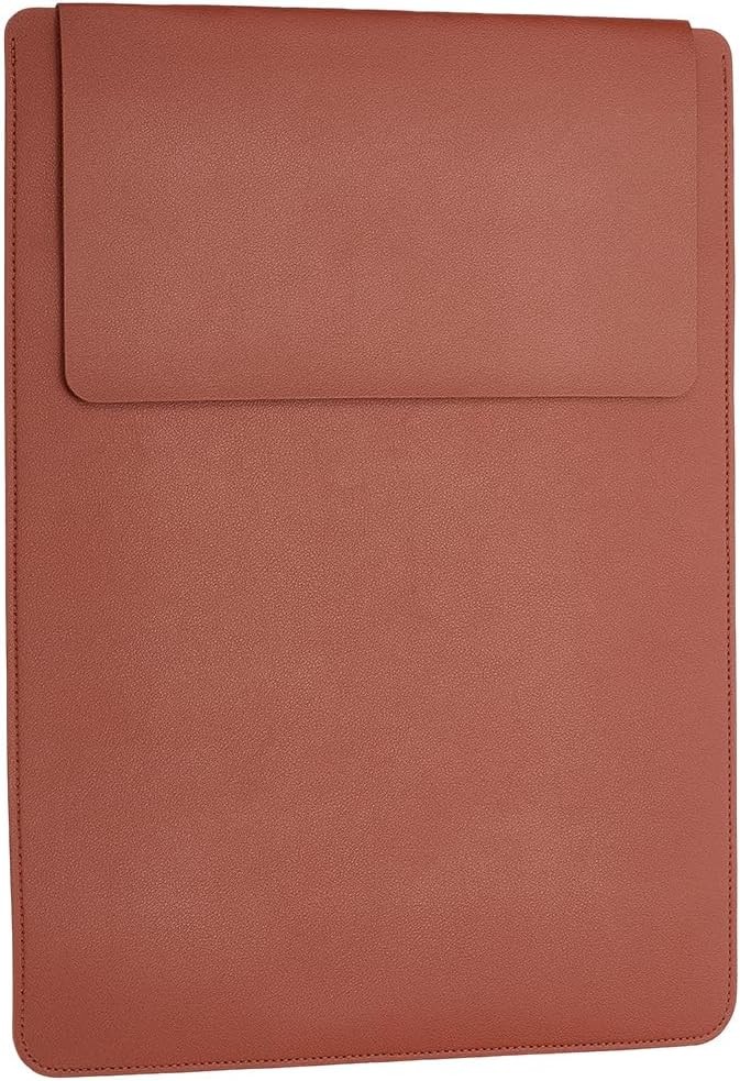 15 to 16 Inch PU Leather Laptop Sleeve Waterproof Tablet Storage Bag Thin Portab