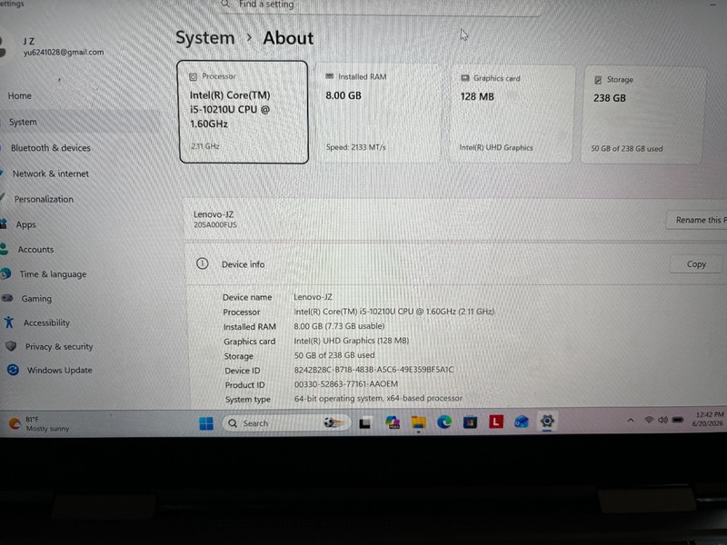 Lenovo X1 Yoga Gen 4 | 14" Touchscreen | 256GB | 8GB | Win 11, Barely Used. gallery