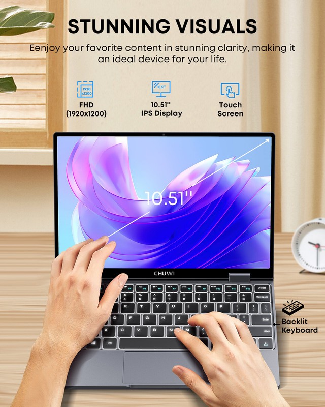 CHUWI 10.51'' MiniBook X Windwos 11 Intel N100 Touchscreen Laptop 12G+512G SSD gallery