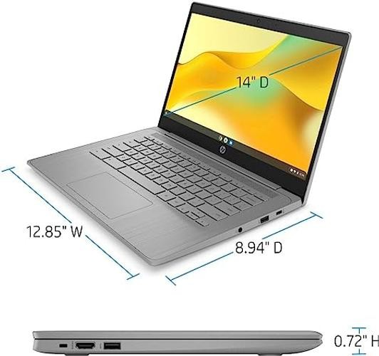 14" HD Chromebook Laptop for Students, Intel Quad-Core 4GB RAM | 64GB eMMC gallery