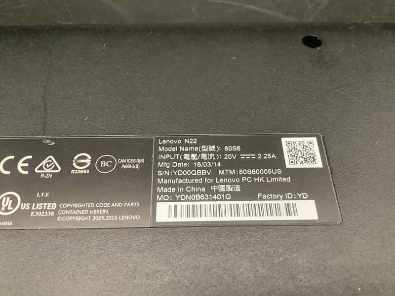 Lenovo N22 Intel Celeron N3050@ 1.60GHZ 4GB RAM 64GB SSD Windows 11 Pro Tested gallery