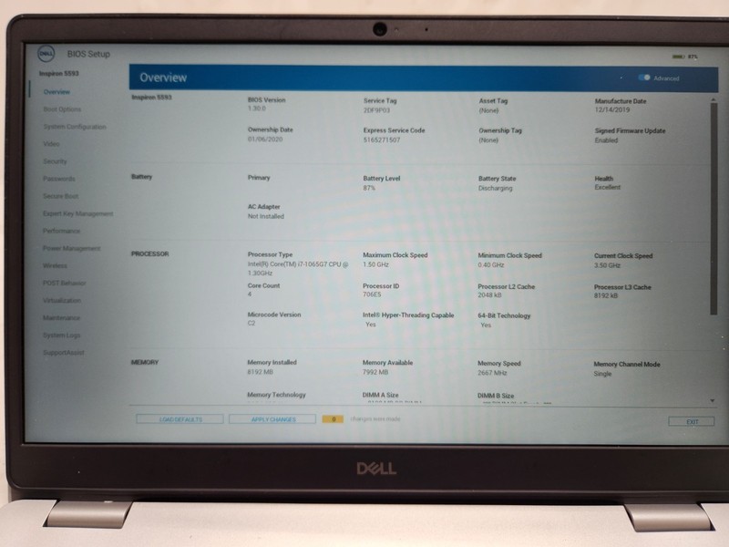 Dell Inspiron 5593 i7-1065G7 8GB RAM 256GB SSD Windows 11 Pro Laptop PC Computer gallery
