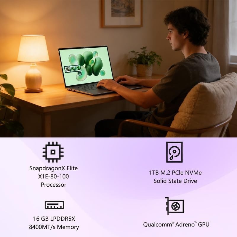 Dell XPS 13 9345 Business Laptop, Snapdragon X Elite, 16GB LPDDR5X RAM, 1TB SSD gallery