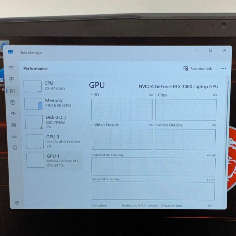 MSI Thin GF65 MS-16W2 15.6" i5-10500H 2.5GHz 8GB RAM 512GB SSD RTX 3060 READ gallery