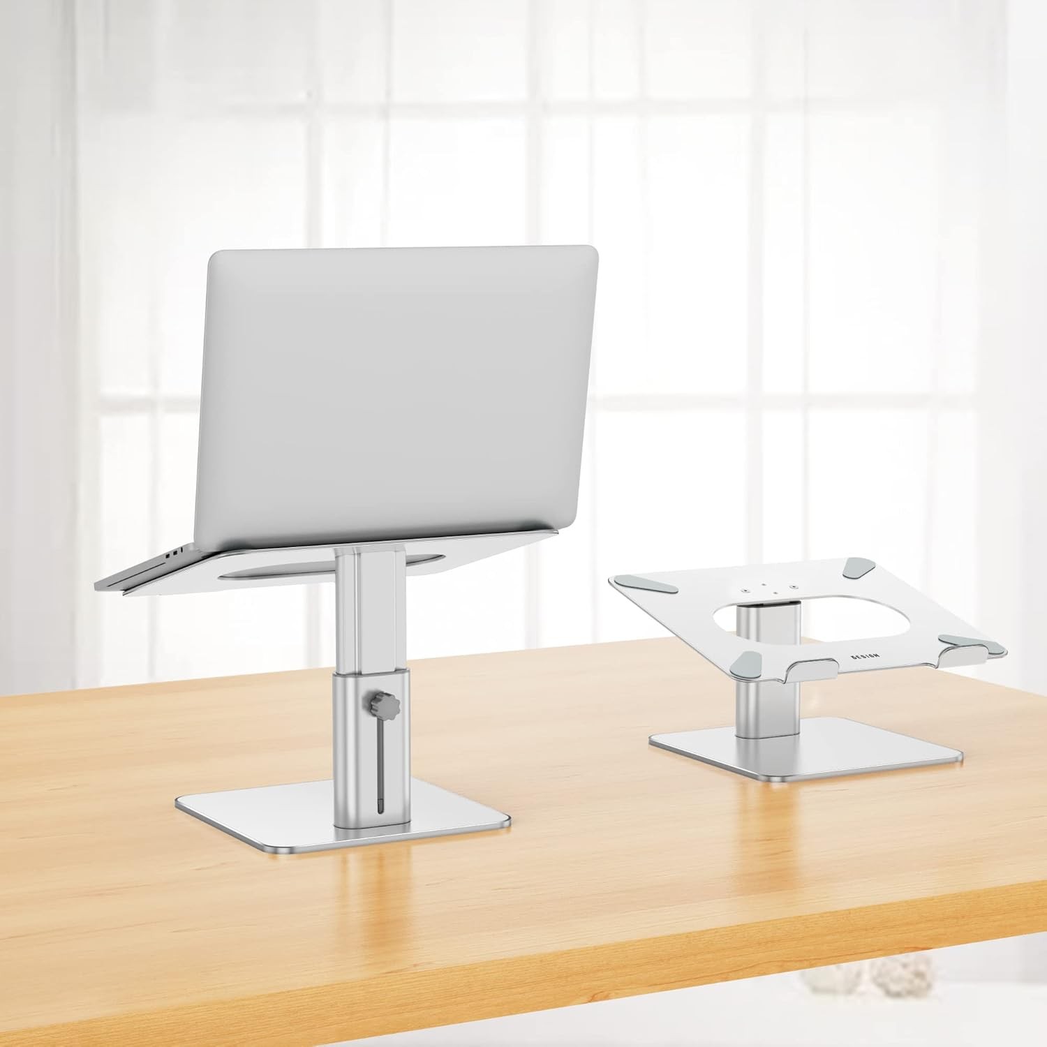LSX6N Laptop Stand, Ergonomic Adjustable Notebook Riser for 10-15.6" Laptops, Si gallery