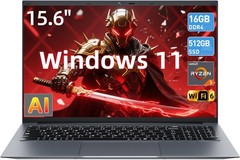 2026 SGIN AI Laptop 16GB RAM 512GB SSD WiFi 6 USB-C RJ45 Win 11 Backlit Keyboard