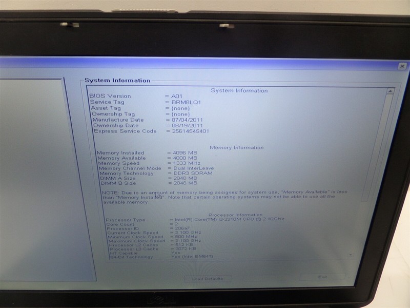 Dell Latitude E5520 15.6" Laptop w/ i3-2310M 2.1GHz CPU 4GB RAM - No HDD gallery