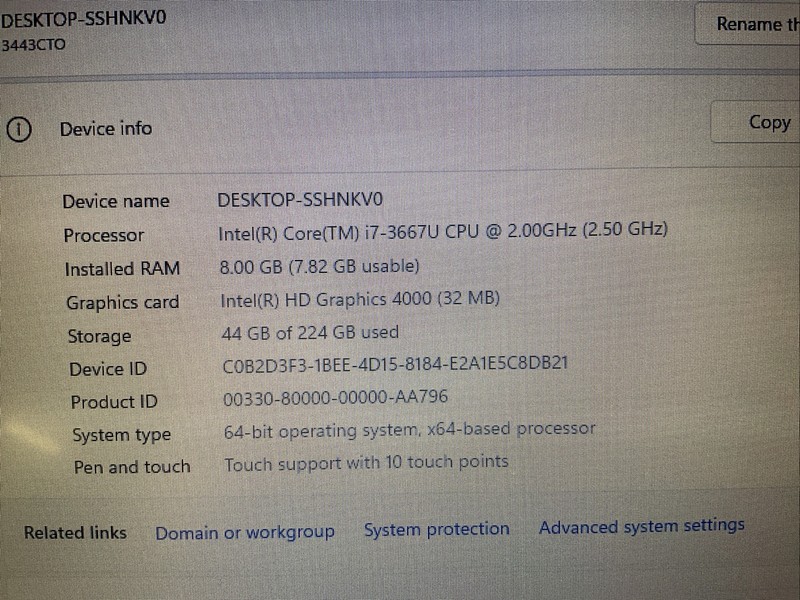 Lenovo ThinkPad X1 Carbon Touchscreen CPU i7 vPro RAM 8GB SSD 256GB Windows 11 P gallery